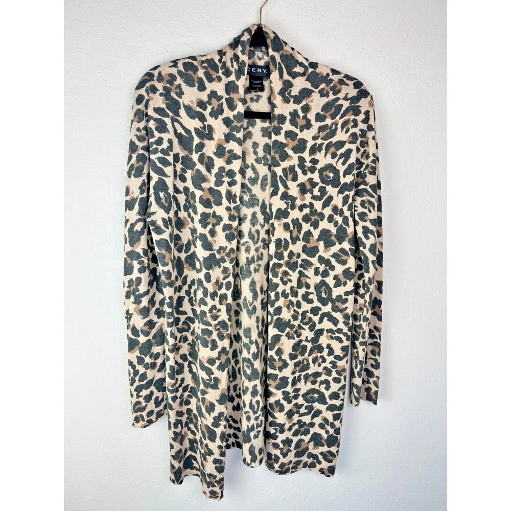 Ceny‎ Womens Size Small Leopard Animal Print Knit Cardigan